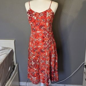 Old Navy Floral Print Fit & Flare Midi Cami Dress